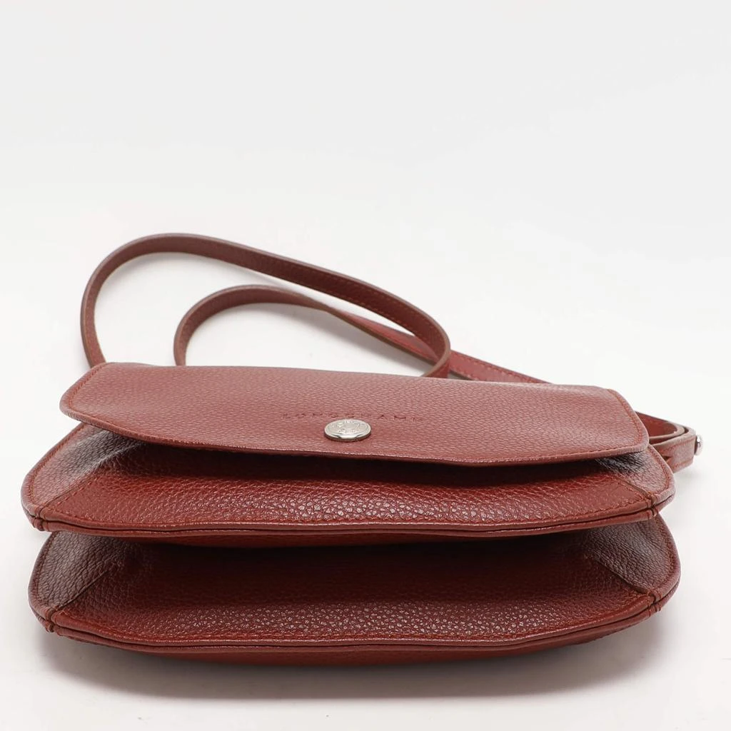 Longchamp Longchamp Maroon Leather Le Foulonne Crossbody Flap Bag 6