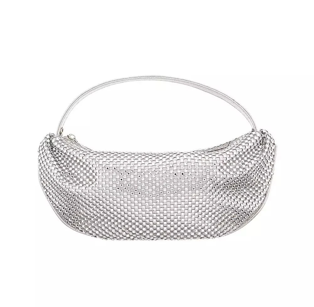 Nina Half Moon Crystal Netting Bag 1