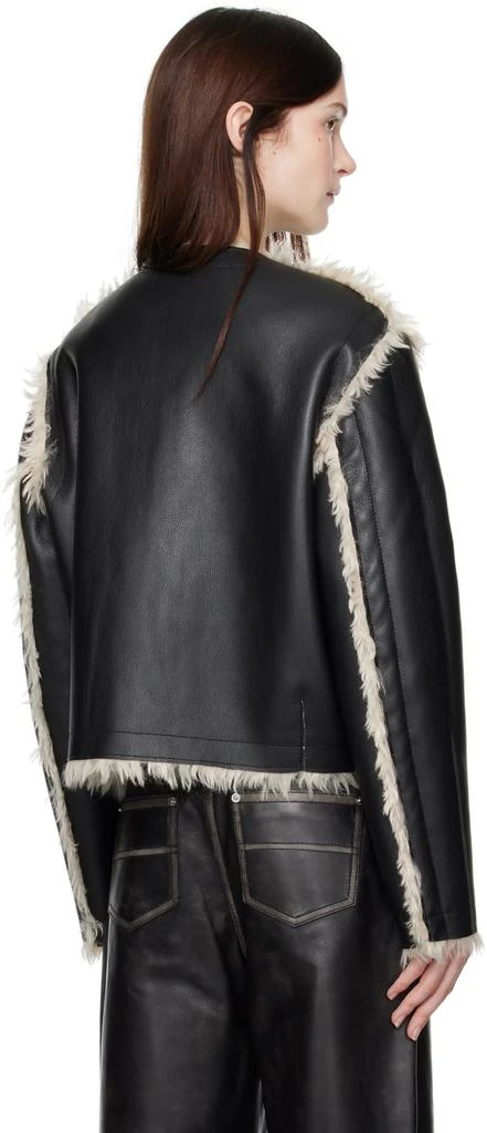 STAND STUDIO Black Lucine Reversible Faux-Leather Jacket 3