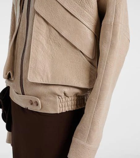 Magda Butrym Shearling-trimmed leather jacket 6