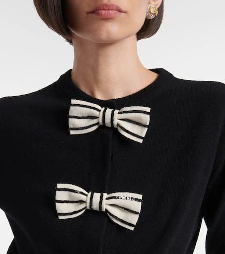 Valentino Bow-detail virgin wool cardigan 4