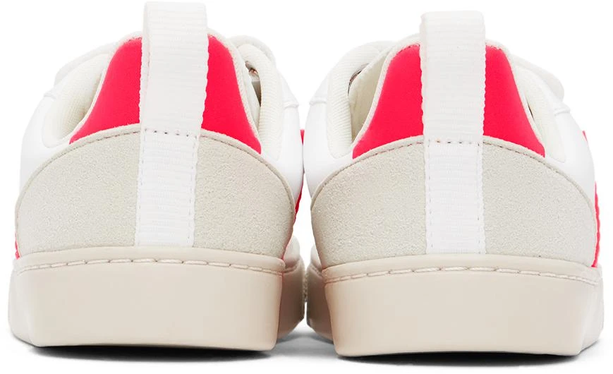 VEJA Kids White & Red V-10 Sneakers 2