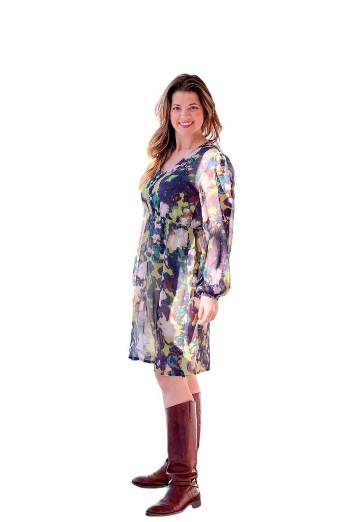 ICHI Katelyn Dress In Green Moss 3