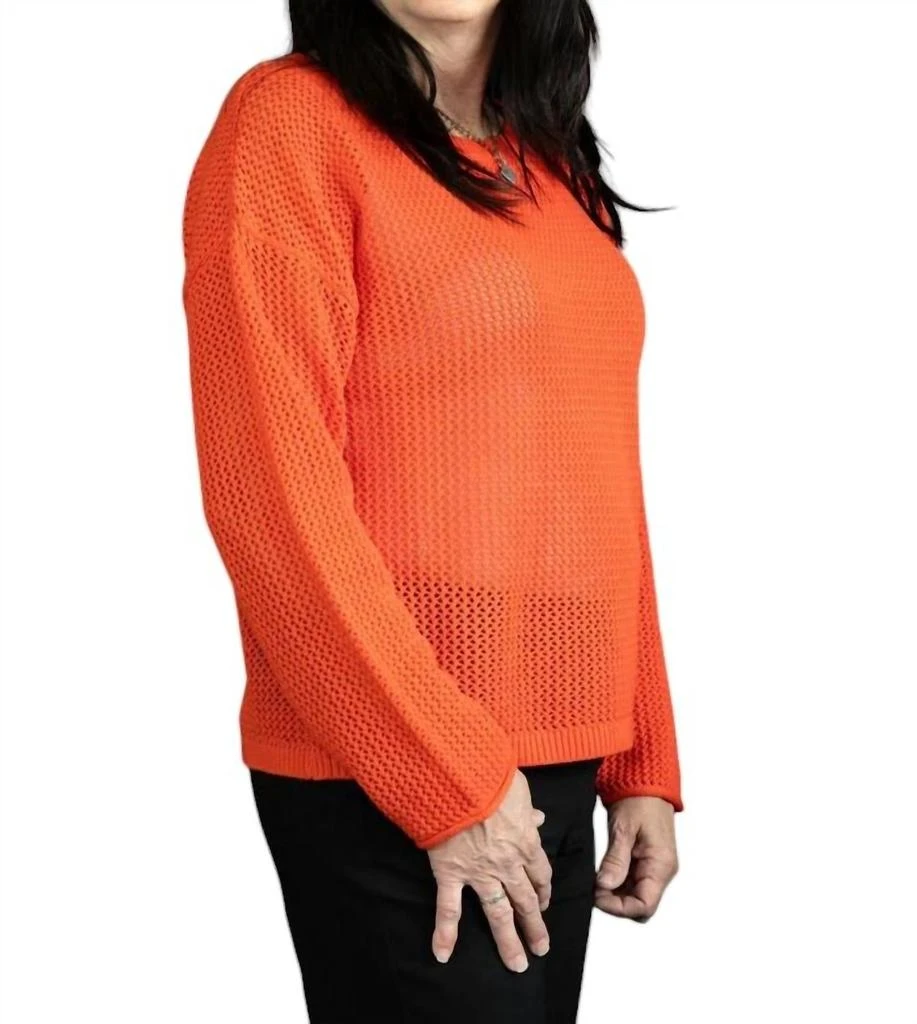 J. Society Holey Sweater In Orange 1
