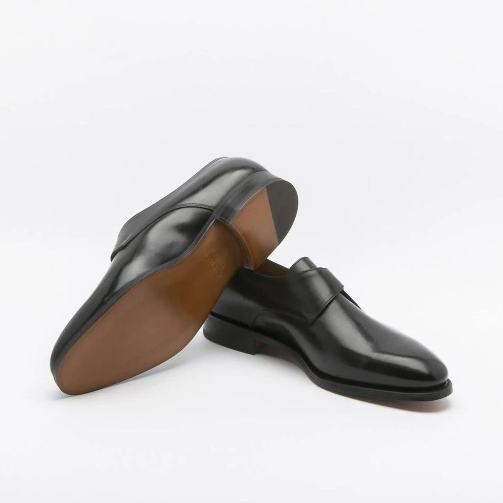 John Lobb Black Calf Monk Strap Shoe 4