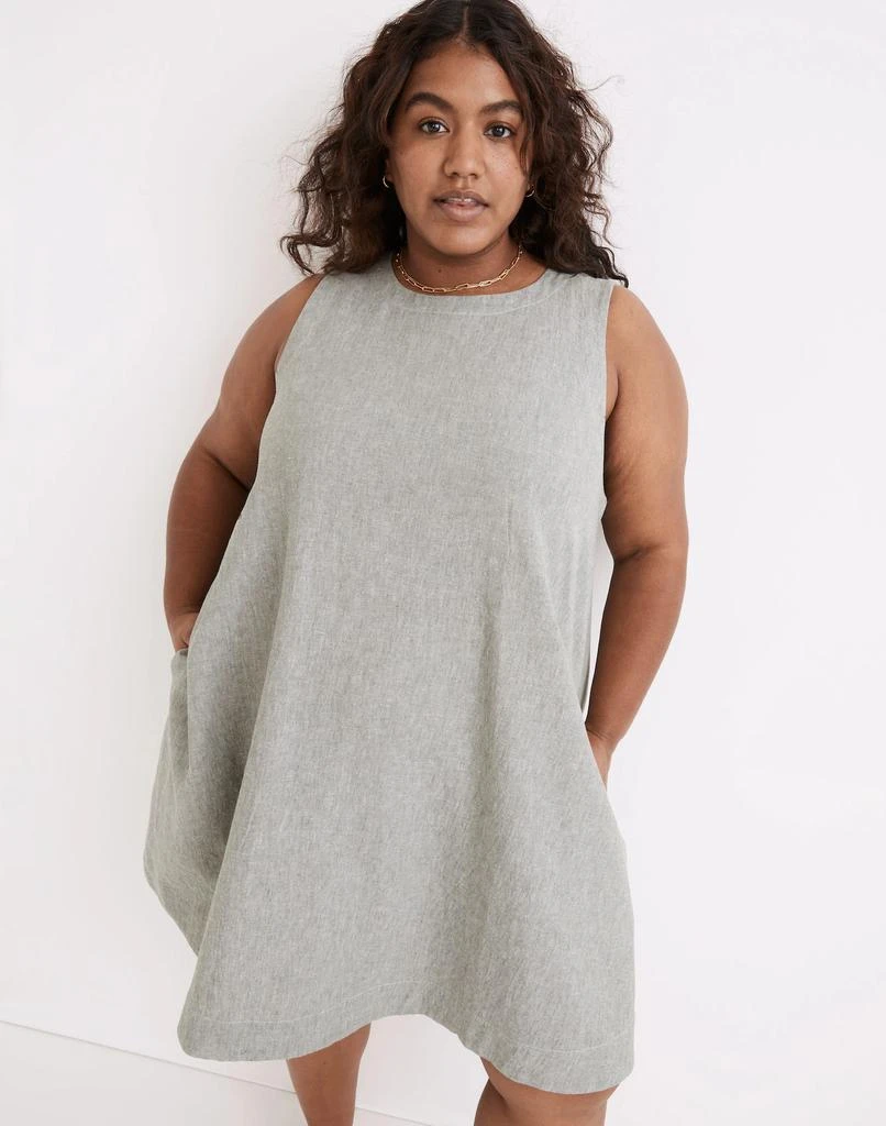 Madewell Plus Linen-Cotton Tank Mini Dress 1
