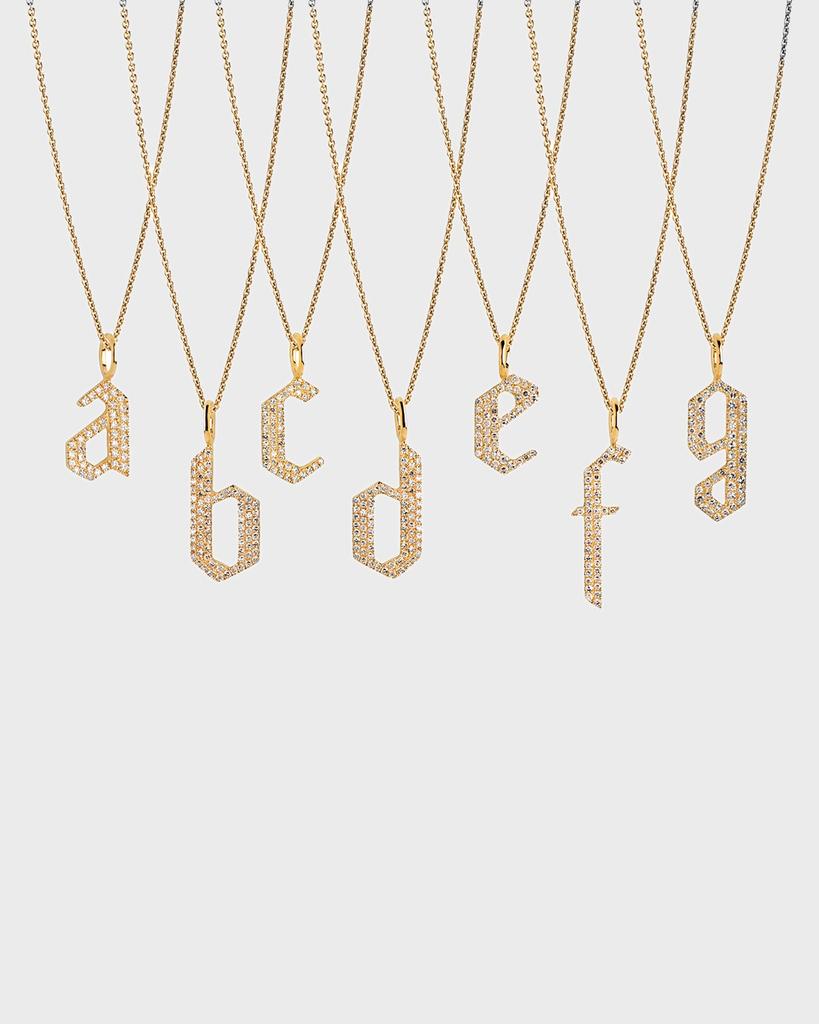 Bridget King Jewelry 14k Diamond Alphabet Necklace