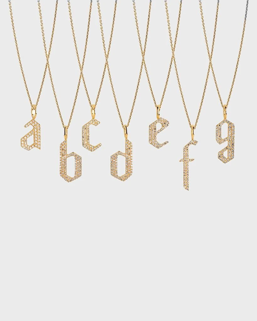 Bridget King Jewelry 14k Diamond Alphabet Necklace 1