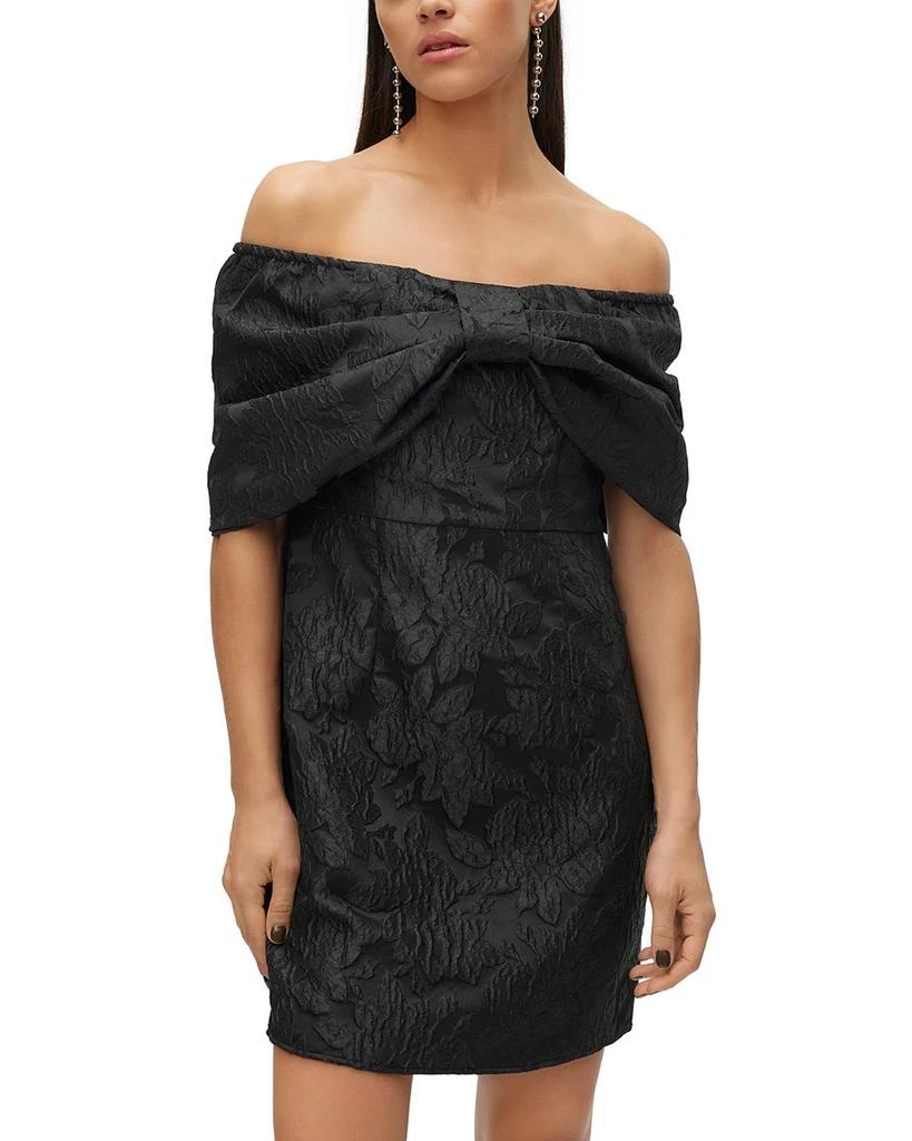 VERO MODA Bow Front Textured Mini Dress 1