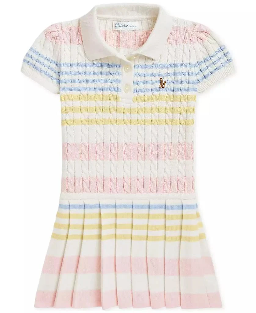Ralph Lauren Baby Girls Cable-Knit Sweater Dress 1
