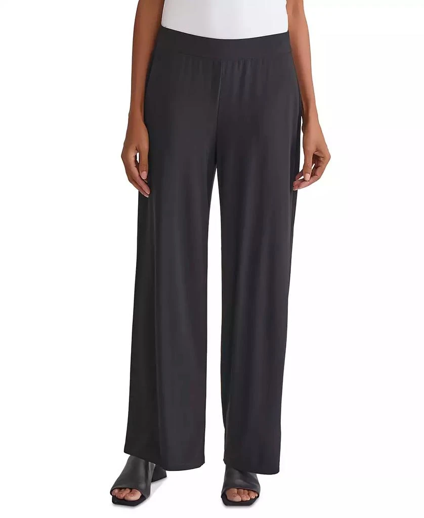 Kasper Women's Mid-Rise Wide-Leg Pull-On Pants 3