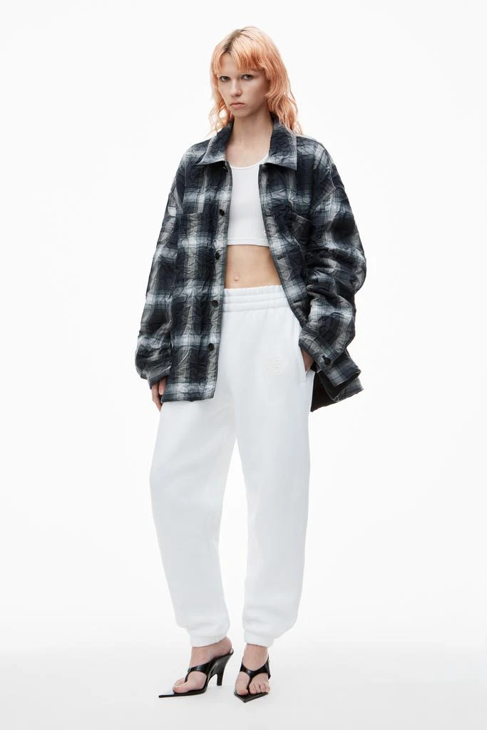 Alexander Wang PUFF LOGO SWEATPANT IN STRUCTURED TERRY