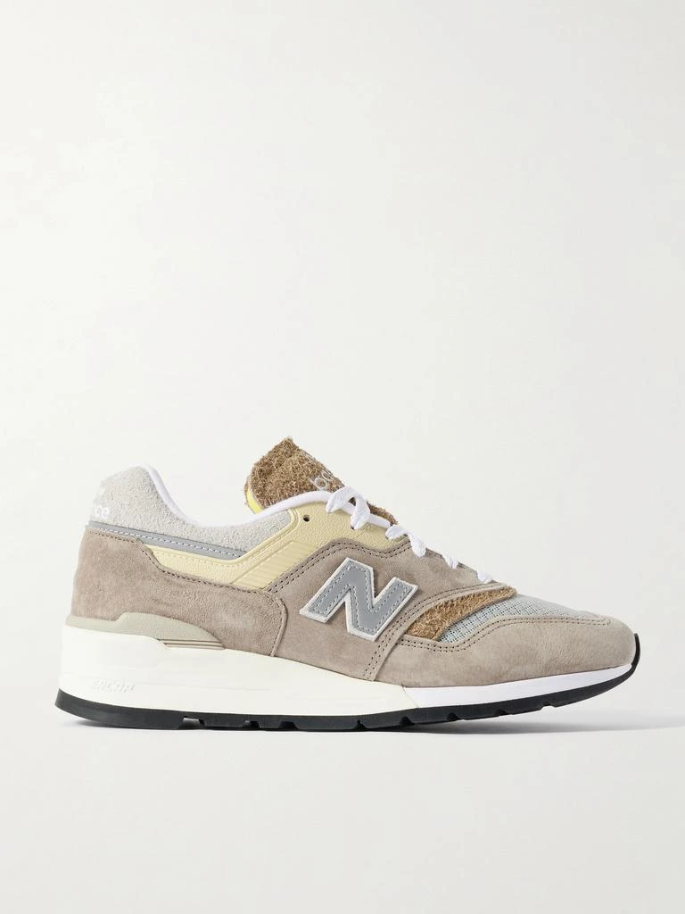 New Balance 997 皮革和网眼面料边饰绒面革运动鞋  - US4.5 1