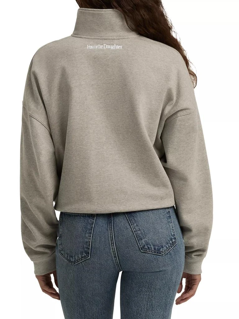 Favorite Daughter The Coaches Cotton-Blend Half-Zip Sweater 6