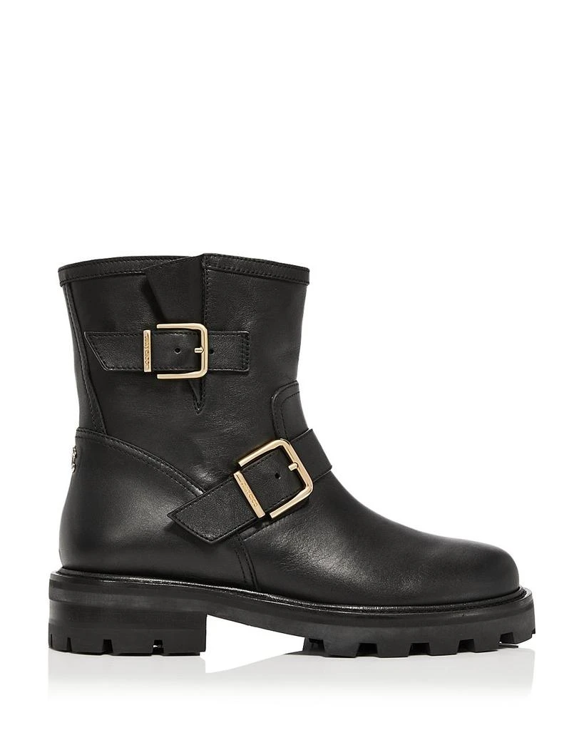 Jimmy Choo Women's Youth II Double Buckle Moto Boots 3