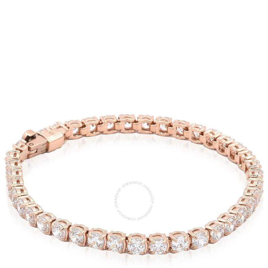 Swarovski White Rose Gold-Tone Plated Round Cut Matrix Tennis Bracelet 3