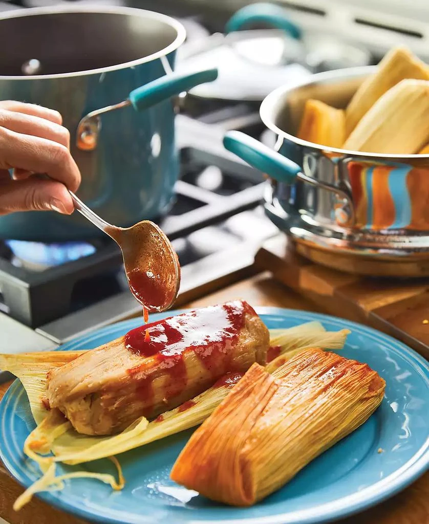 Rachael Ray Cucina 3-Quart Nonstick Saucepot with Steamer and Lid 10