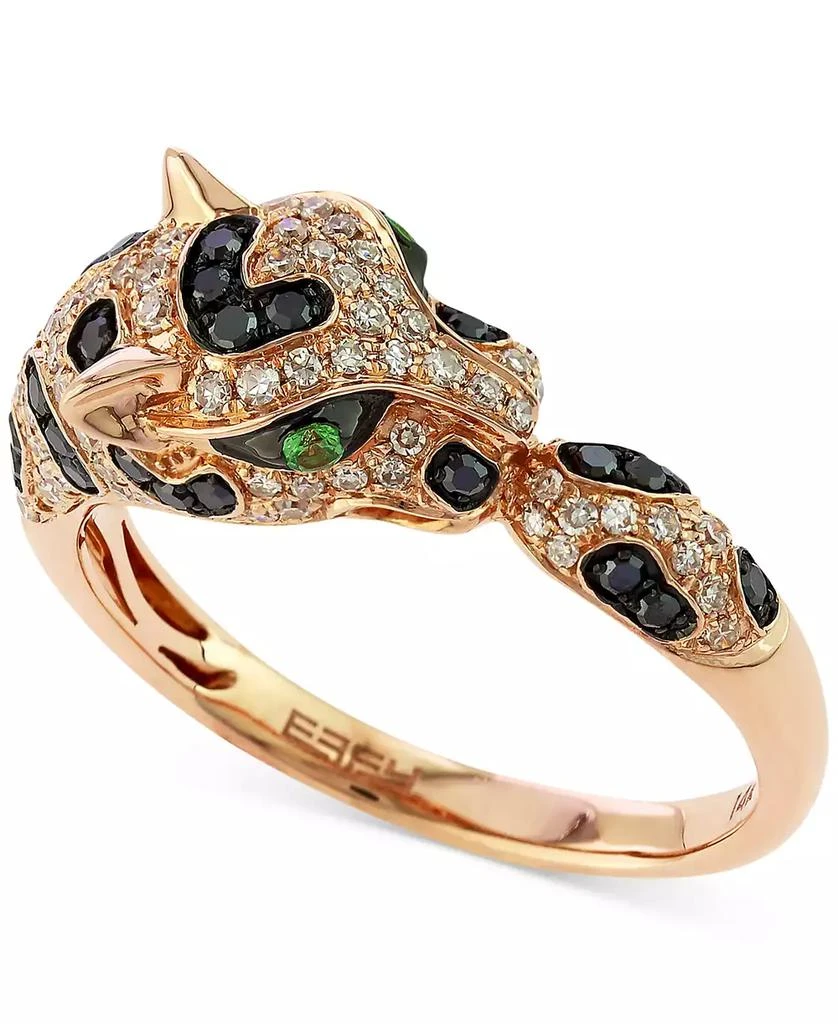 EFFY® Diamond (1/2 and Tsavorite Accent Panther Ring in