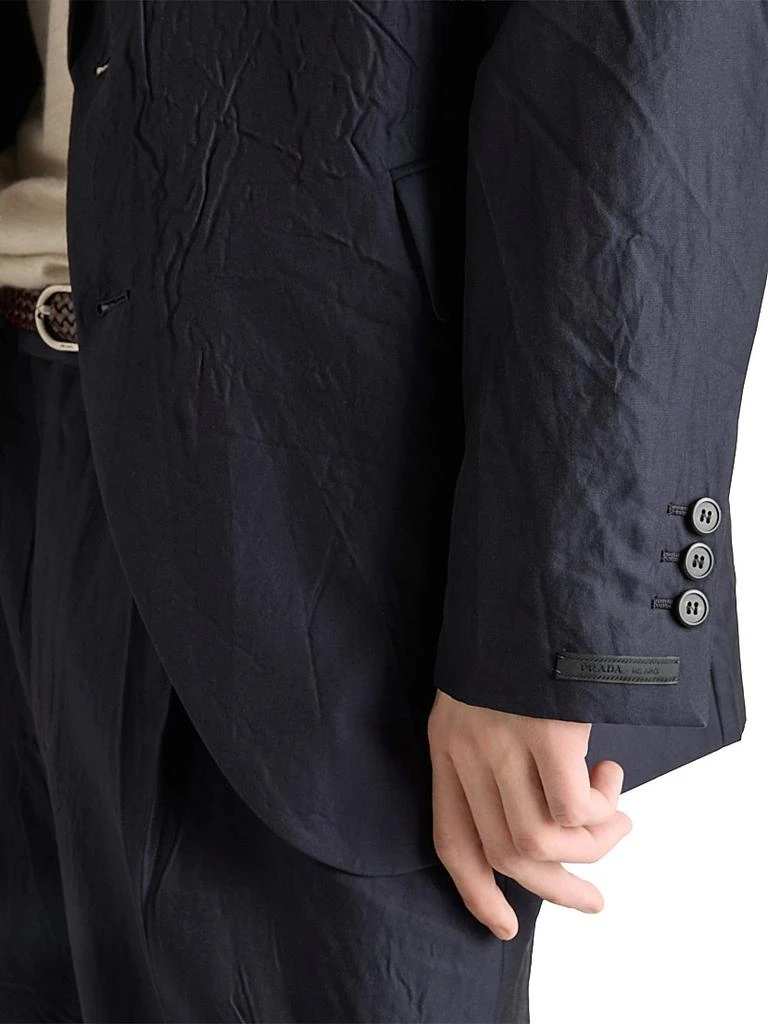 Prada Single-Breasted Cotton and Silk Jacket 4