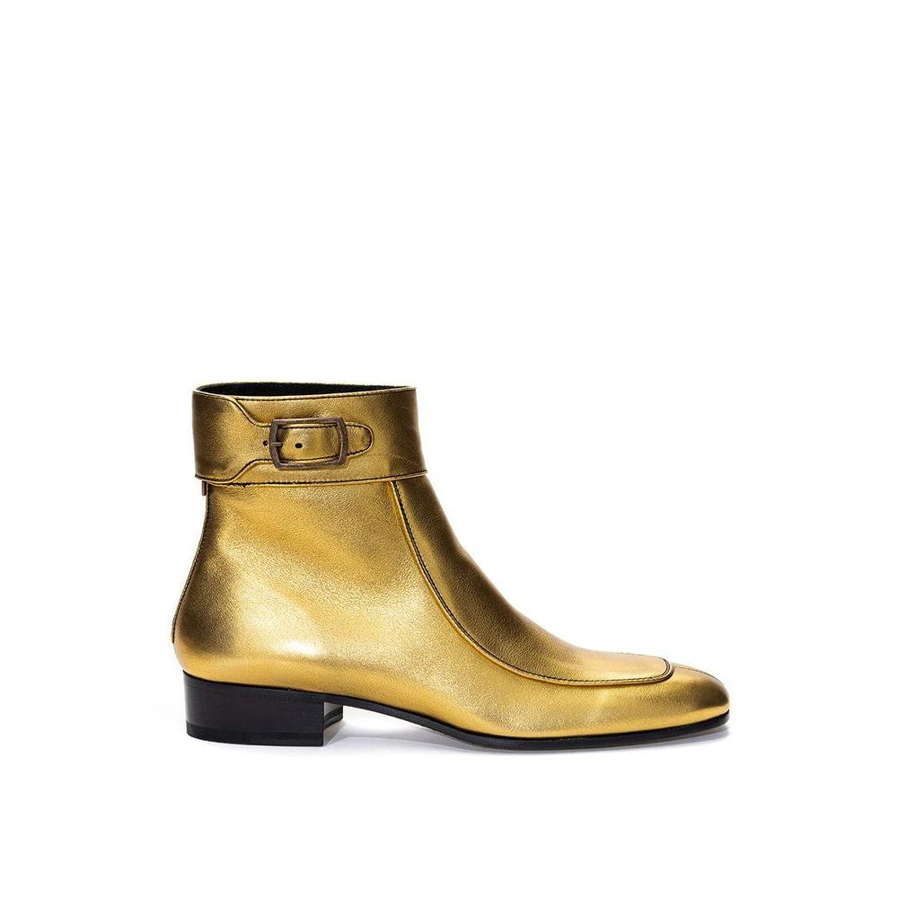 Yves Saint Laurent Gold Leather Boot 1
