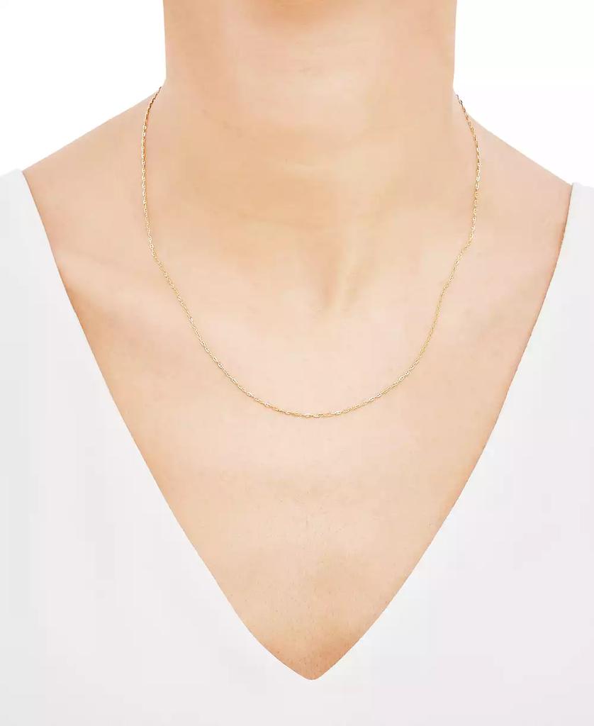 Italian Gold Polished 18" Mariner in 10K Yellow Gold