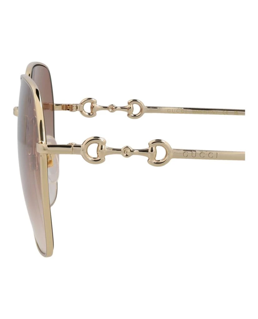 Gucci Square-Frame Metal Sunglasses 4