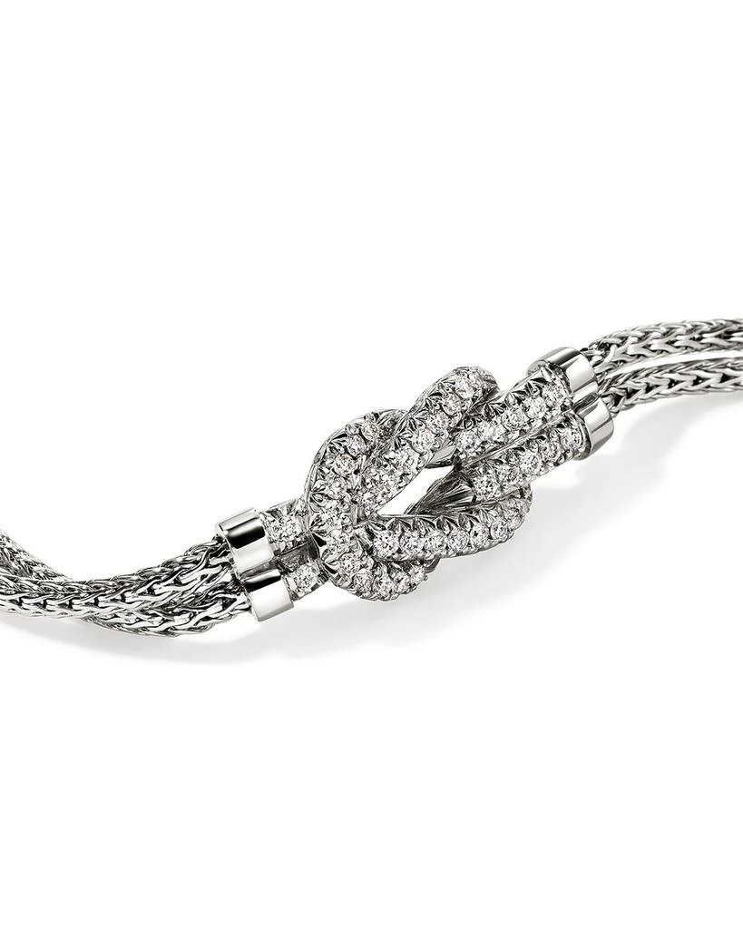 JOHN HARDY Sterling Silver Love Knot Diamond Bracelet 4