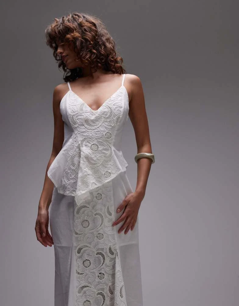 Laagam LAAGAM lea white midaxi dress in white lace 4