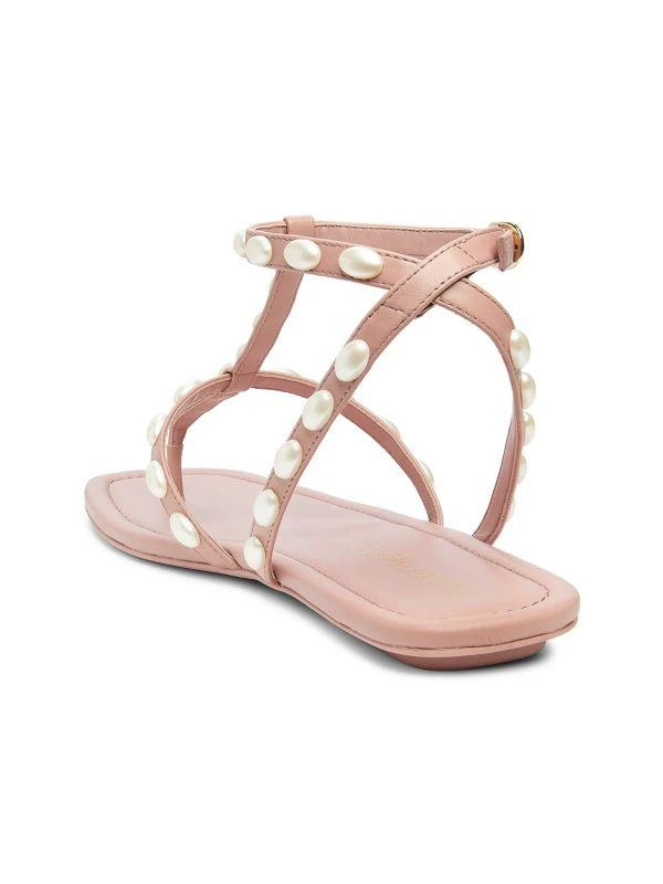 Stuart Weitzman Pearlita Lacquered Leather Flat Sandals 3