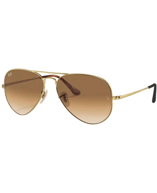 Ray-Ban Ray-Ban Gold Metal Pilot Light Brown Unisex Sunglasses RB3689 914751 58 1