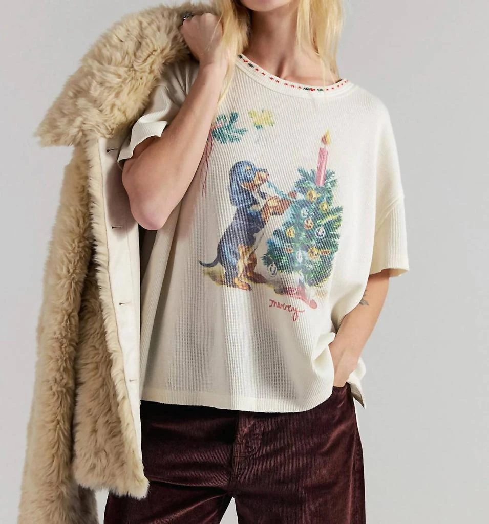 Free People Free People - Merry Meow Relaxed Fit Tee