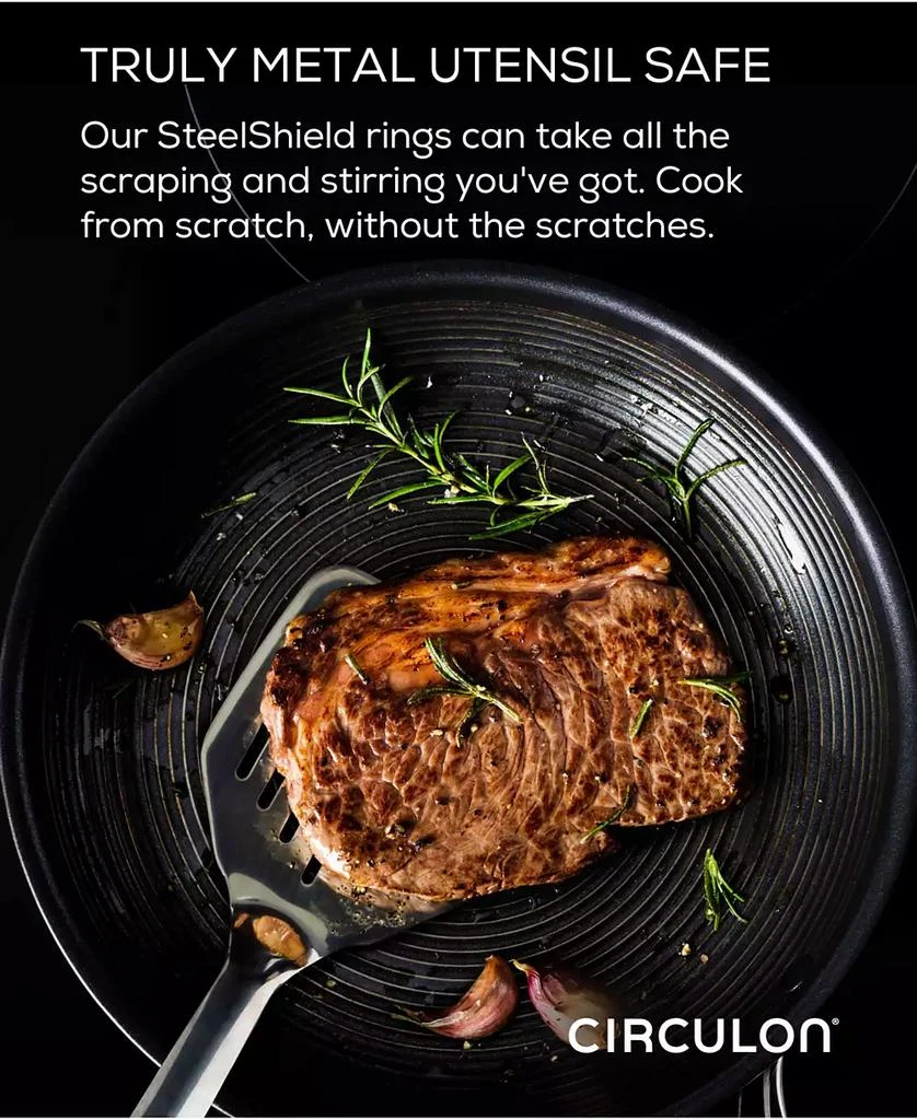 Circulon SteelShield C-Series Tri-Ply Clad Nonstick Frying Pan Set, 2-Piece, Silver 7
