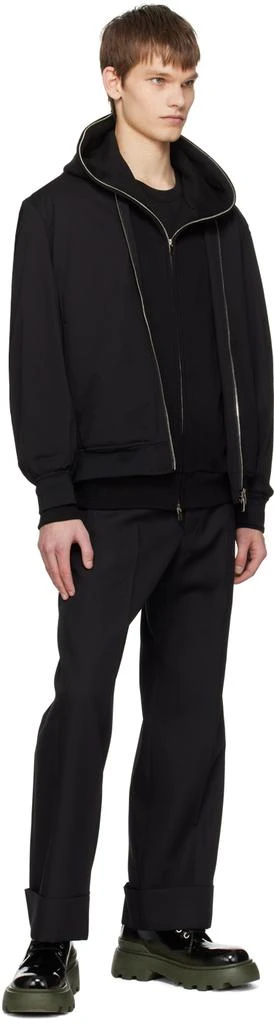 ATTACHMENT Black Cuffed Trousers 4