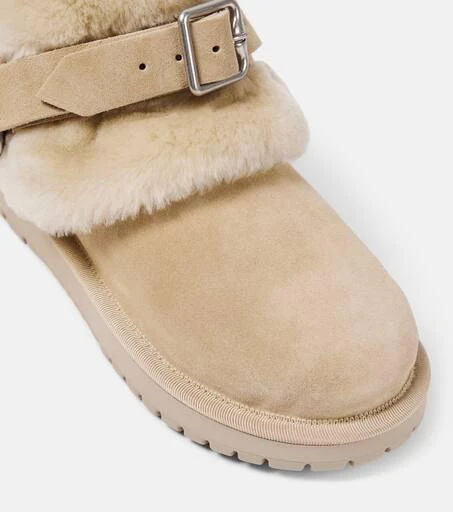 Burberry Shearling-trimmed suede ankle boots 6