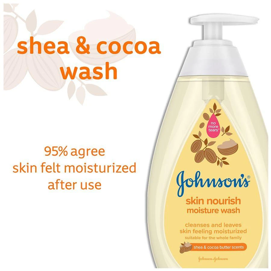 Johnson's Baby Skin Nourish Moisture Wash, Shea & Cocoa Butter 5