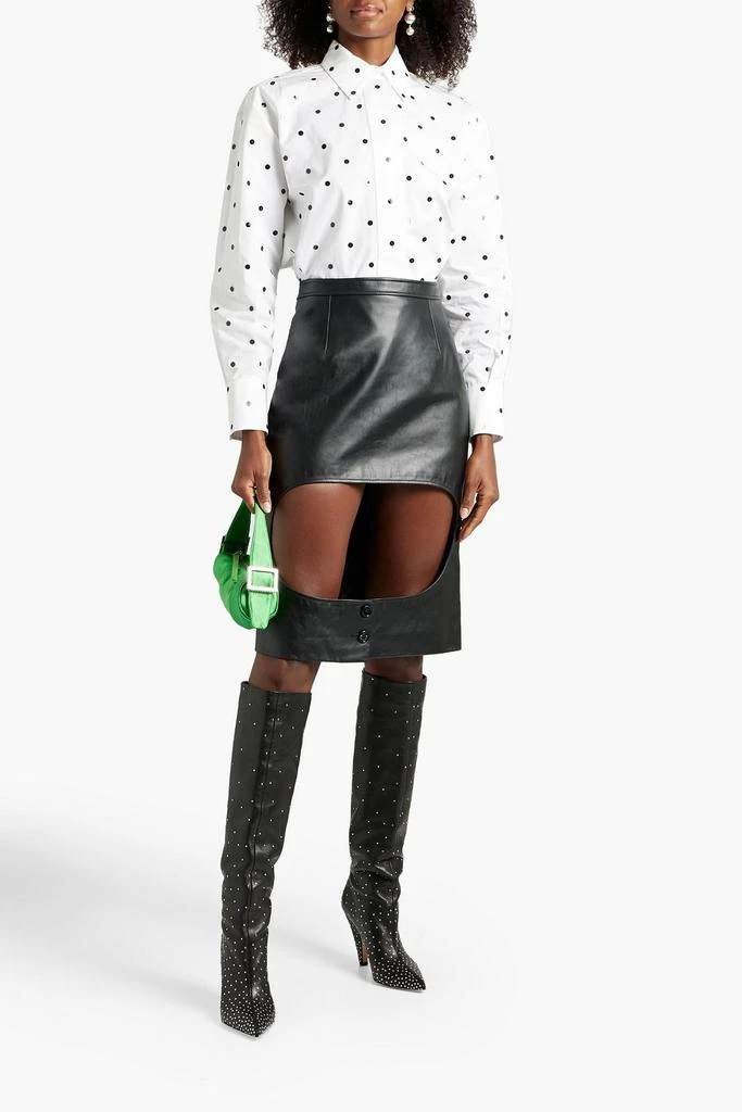 Valentino Sequin-embellished cotton-poplin shirt 2