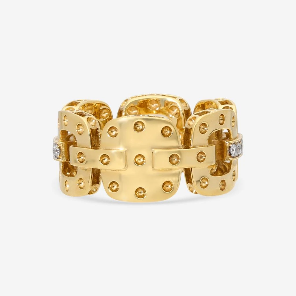 Roberto Coin Roberto Coin Pois Moi 18K Yellow & White Gold Diamond Band Ring Sz. 6.75 777919AJ65X0 3