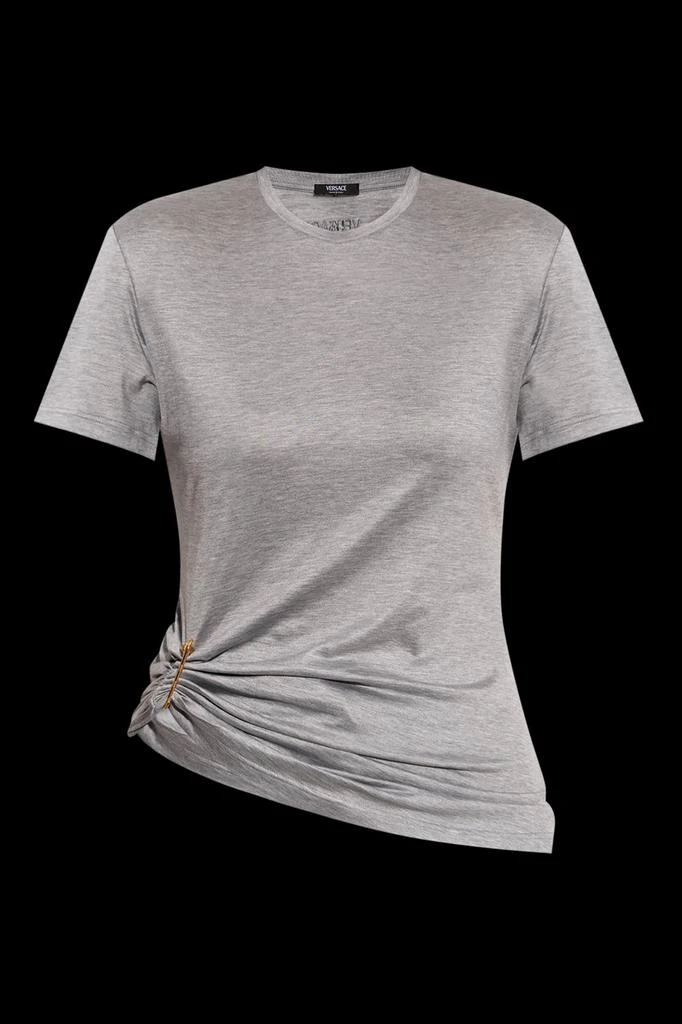 Versace Versace Safety Pin Detailed Short-Sleeved Top 1