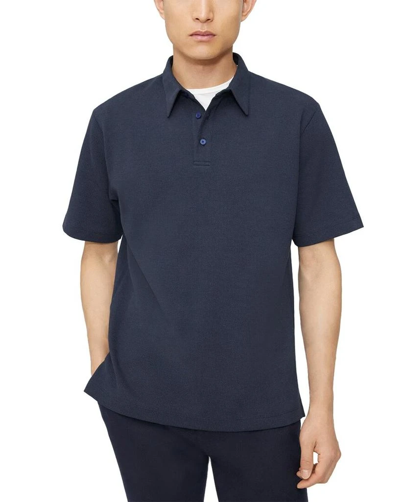 Ryder Quarter-Zip Polo Relay Jersey Black - Theory Men