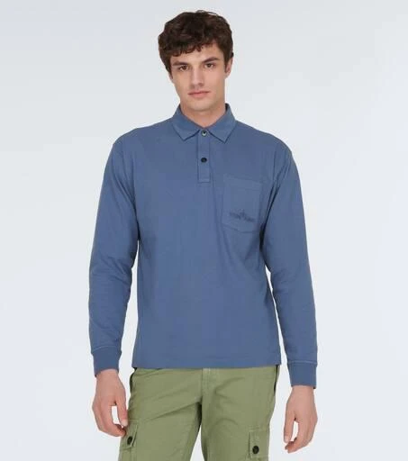 Stone Island Long-sleeve cotton polo shirt 3