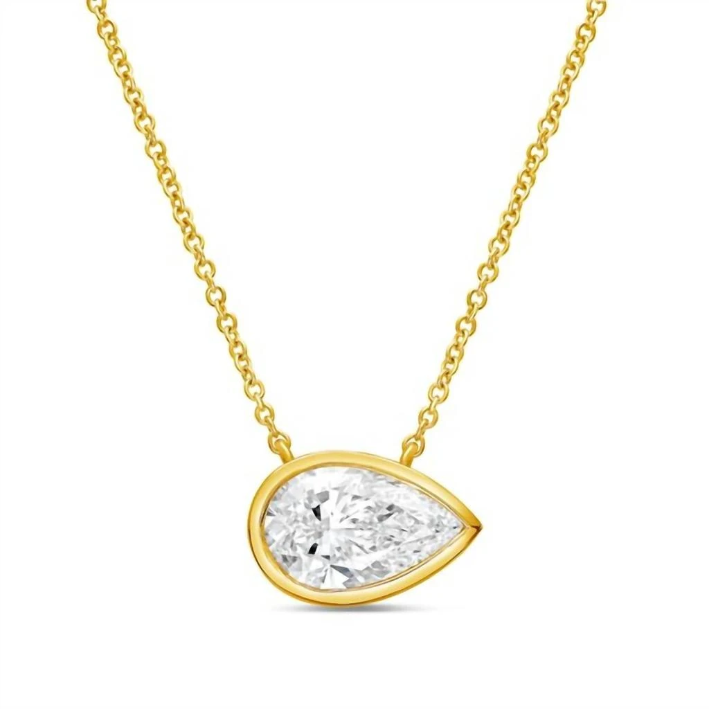 Diana M Jewels Diana M Jewels - Women
s East West Pear Shape Bezel Pendant (6.00 Ct)