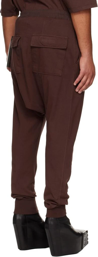 Rick Owens Burgundy Concordians Drawstring Sweatpants 3