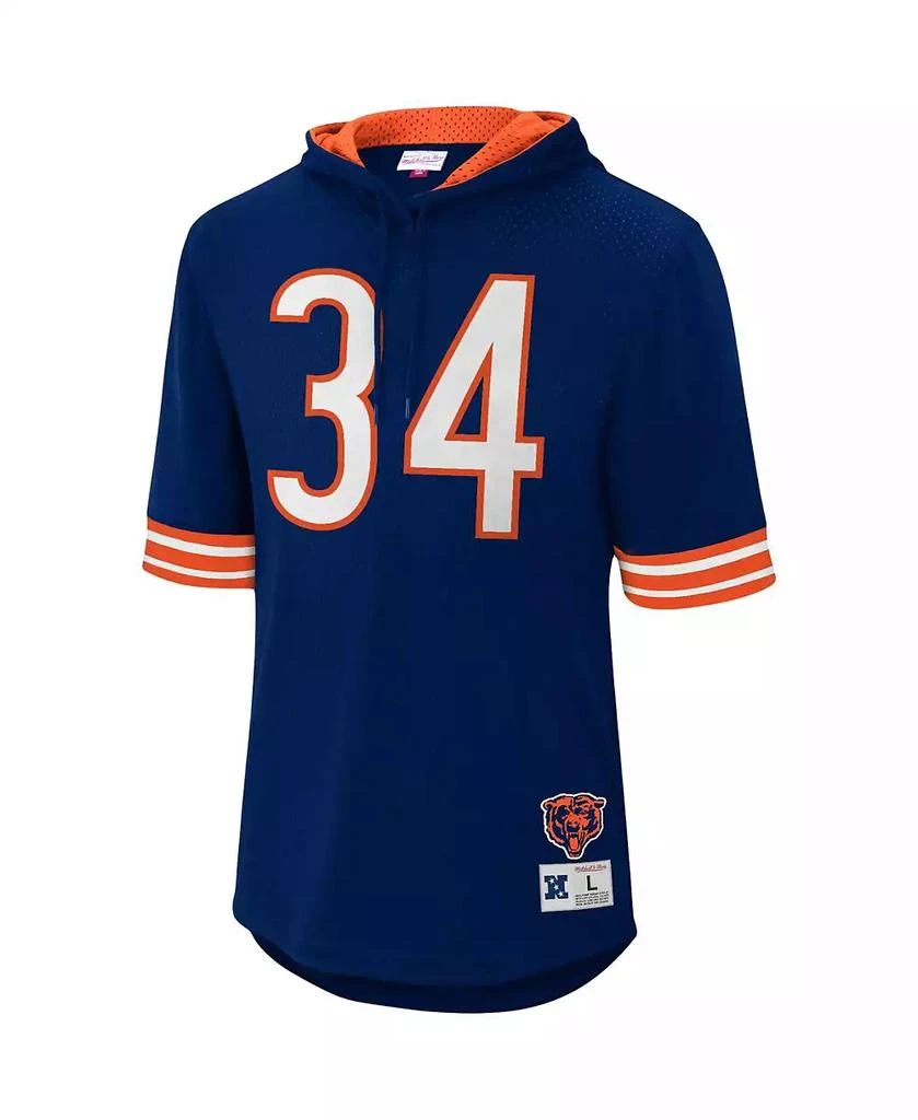 Mitchell and Ness Men's Walter Payton Navy Chicago Bears Retired Player Mesh Name and Number Hoodie T-shirt 3