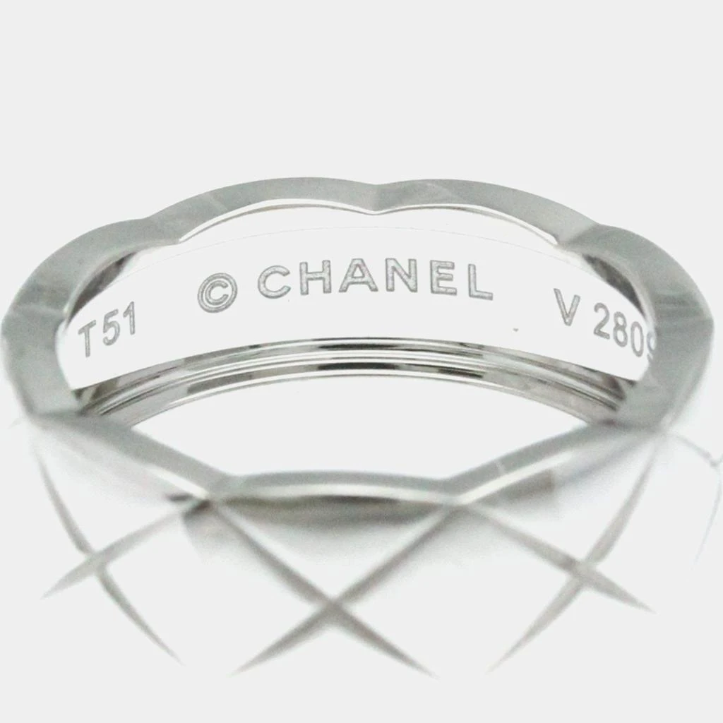 Chanel Chanel 18K White Gold Coco Crush Band Ring EU 51 7