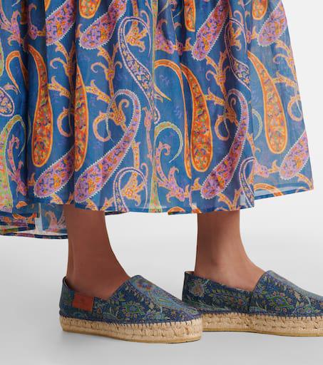 ETRO Printed canvas espadrilles