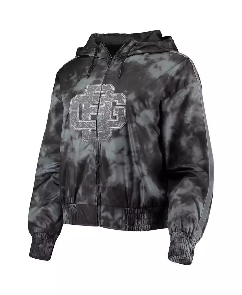 Mitchell & Ness Women's Black Green Bay Packers Galaxy Full-Zip Windbreaker Hoodie Jacket