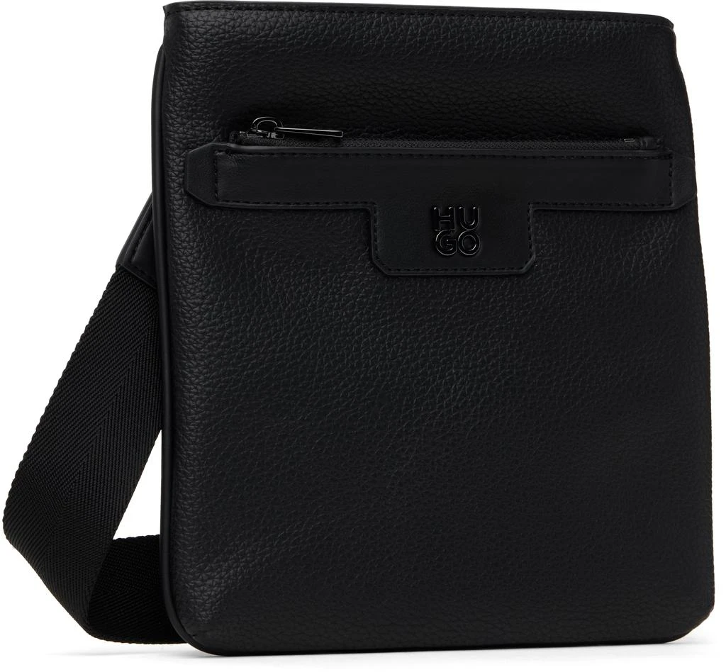 Hugo Boss Black Faux-Leather Messenger Bag 2