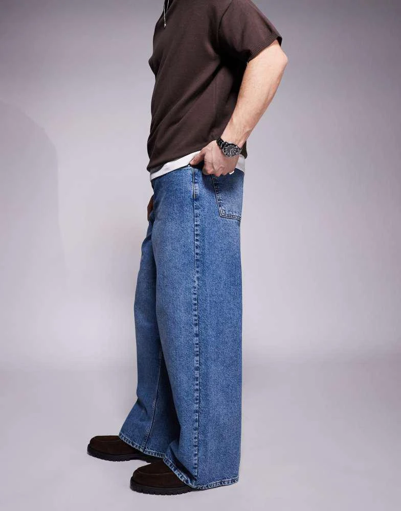 ASOS ASOS DESIGN super baggy jean in midwash blue 2