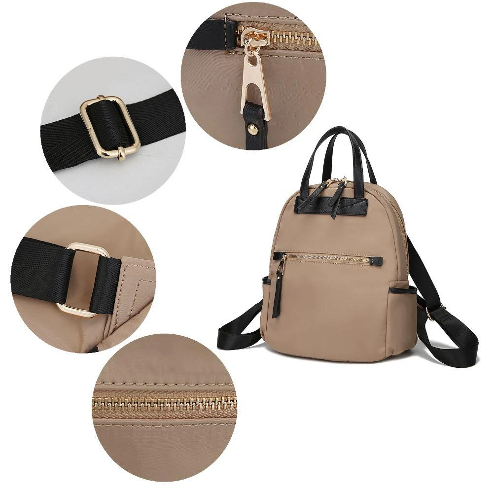 MKF Collection By Mia K. Greer Nylon Backpack Multi Pockets 3