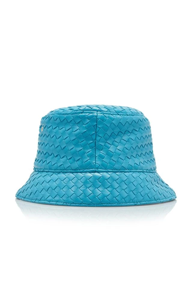 Bottega Veneta Bottega Veneta - Intrecciato Leather Bucket Hat - Blue - M - Moda Operandi 1